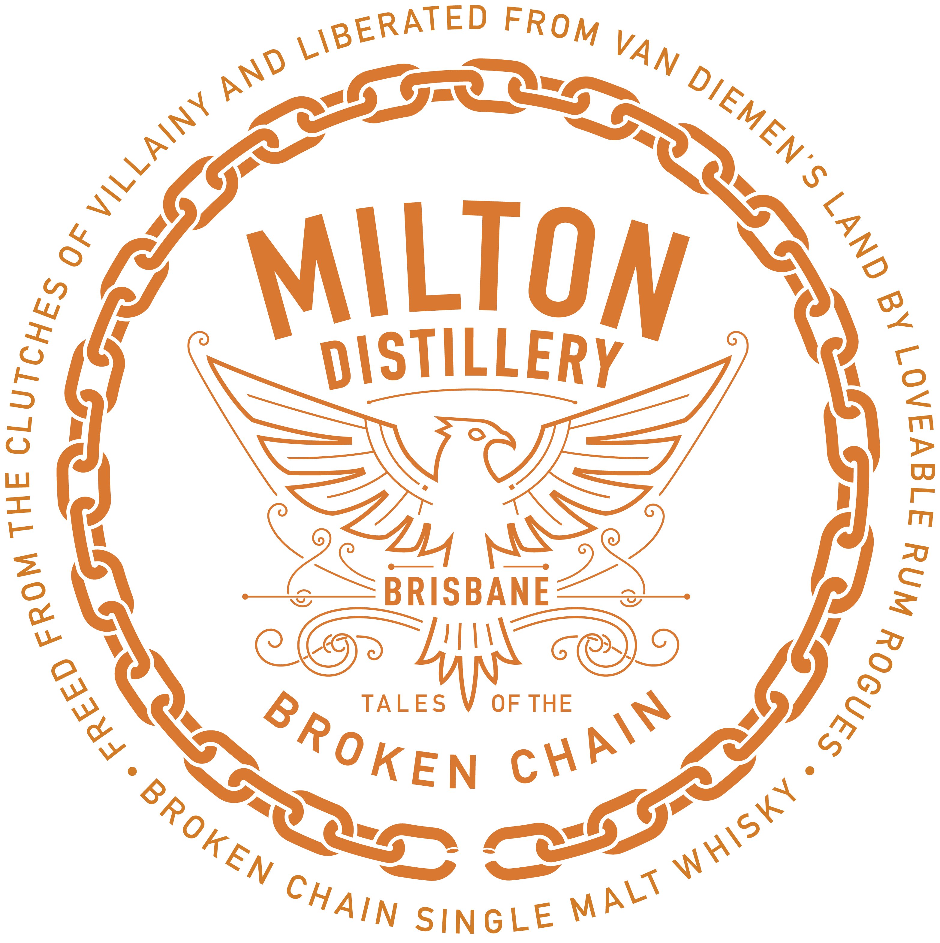 Broken Chain Logo Orange